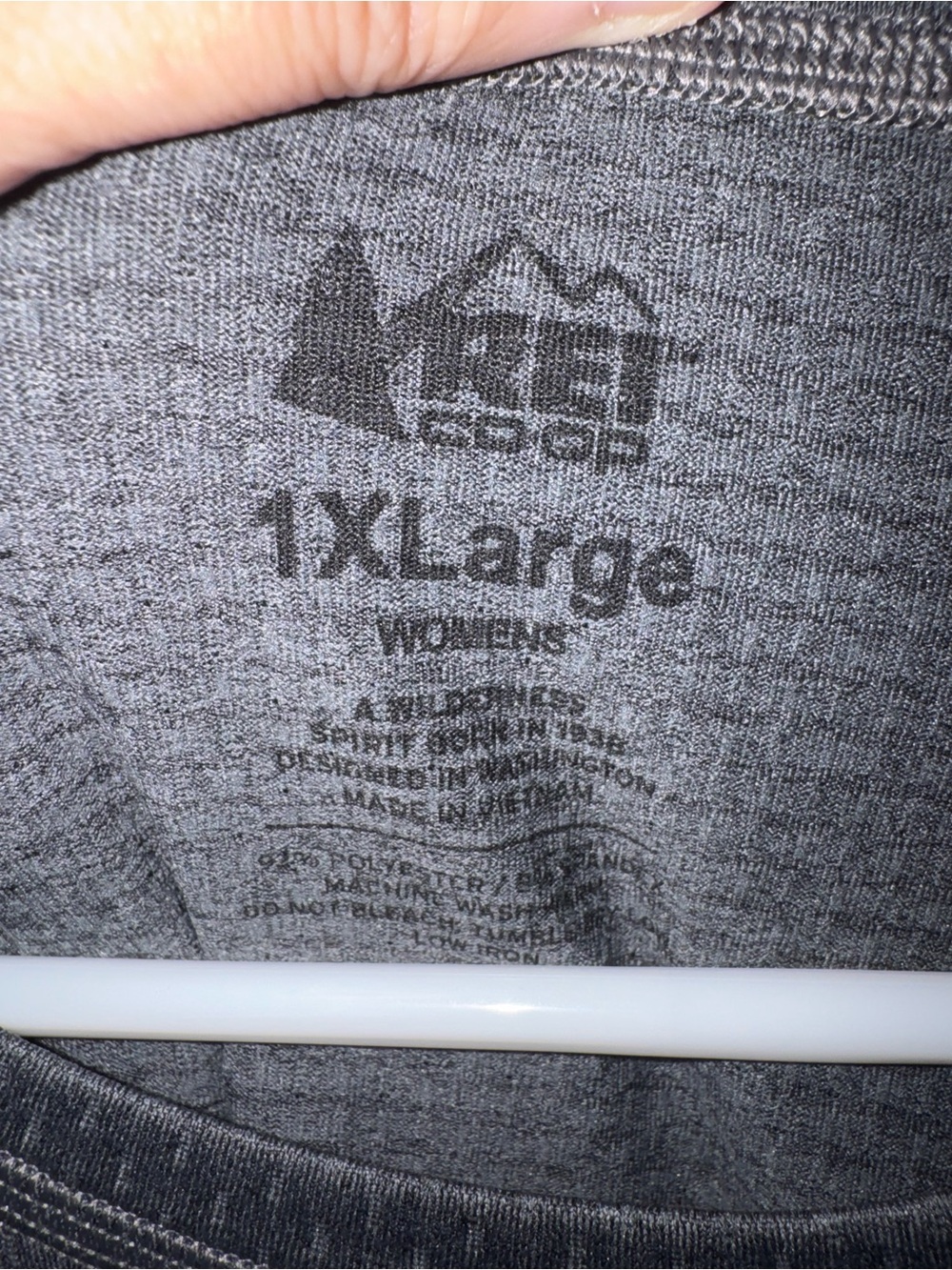 Women's 1X-Large Gray Exercise Shirt/Base Layer
